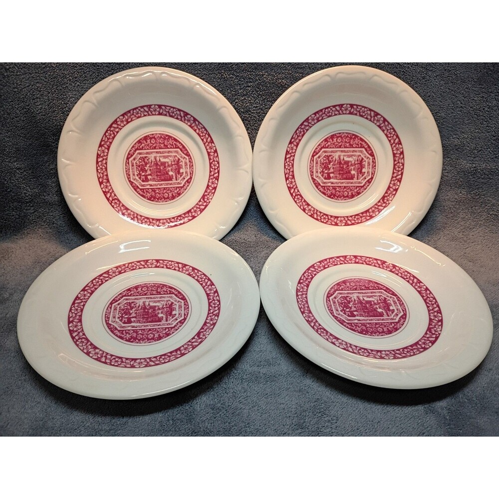 Vintage German Porcelain Saucers (3),Heinrich For Rudesheimer Kaffee, 6.5” - Picture 4 of 13